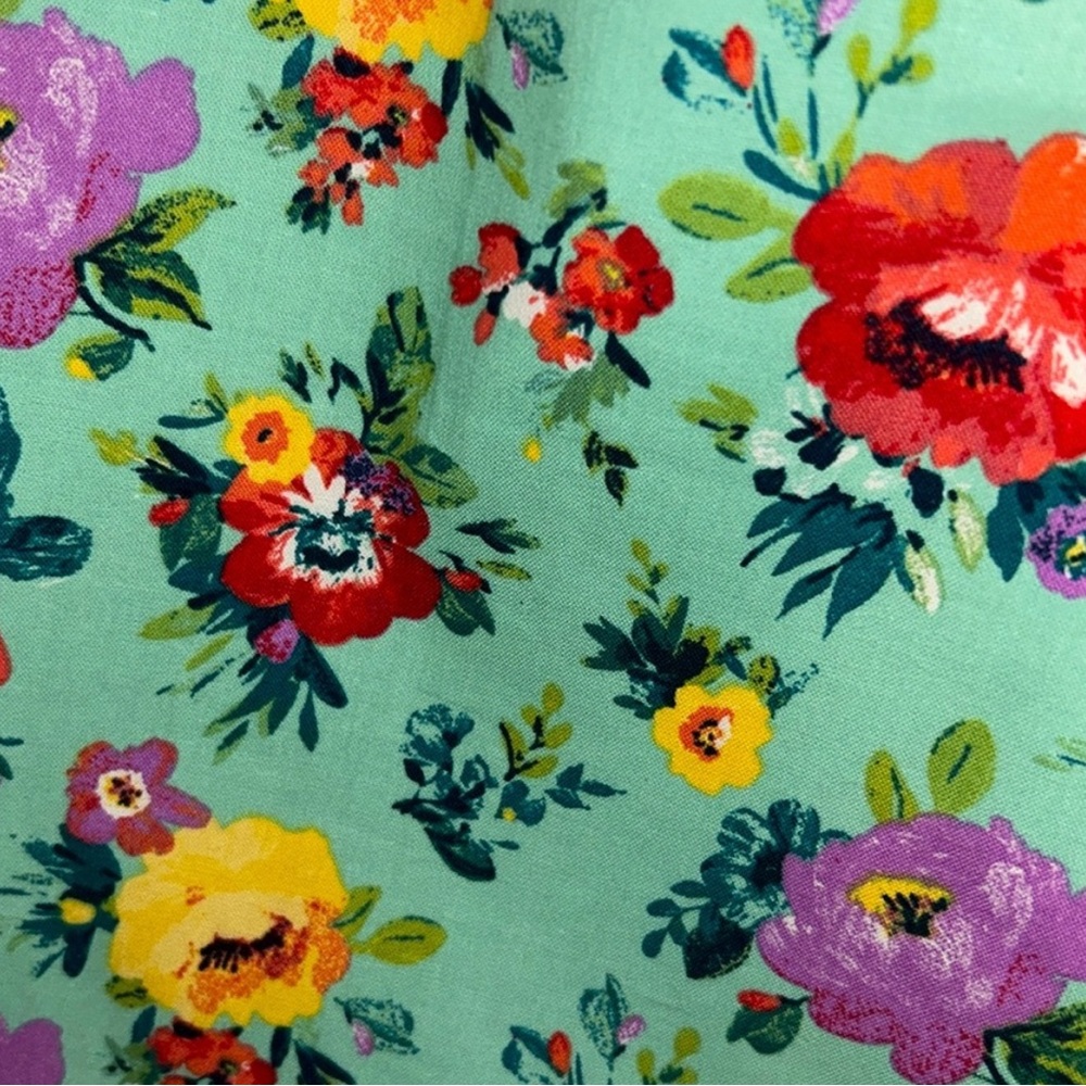 Hand Crafted Floral Tote Colorful All Purpose Market Bag Carry Shoulder Purse - Picture 6 of 8